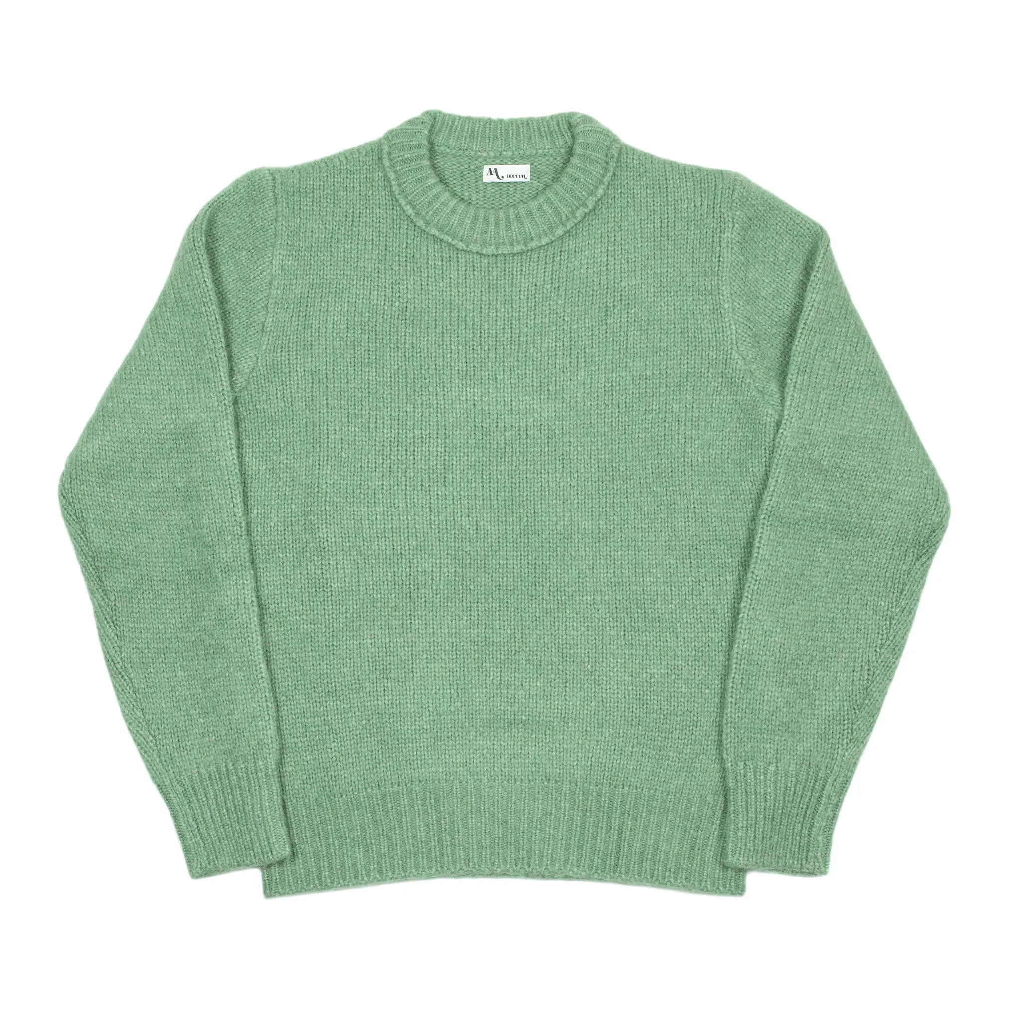 Aappio crewneck sweater in sage green alpaca wool mix (restock)