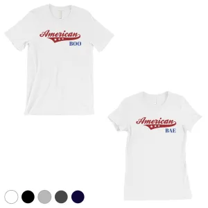 American Boo Bae Matching Couple Gift Shirts Navy Cute Gift Set