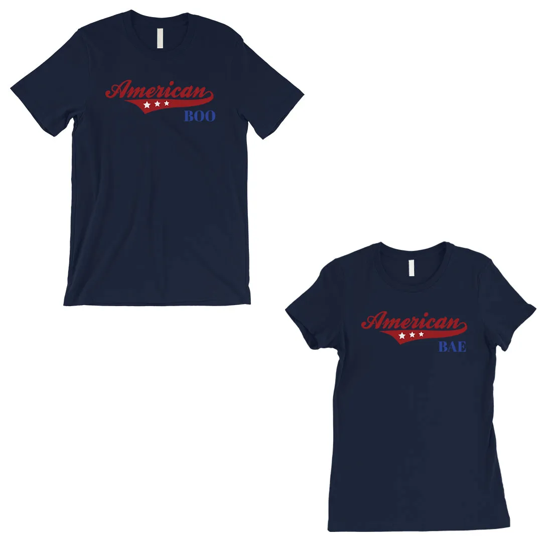 American Boo Bae Matching Couple Gift Shirts Navy Cute Gift Set