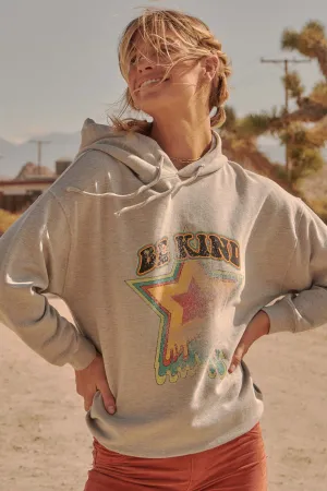 Be Kind Vintage-Print Graphic Hoodie