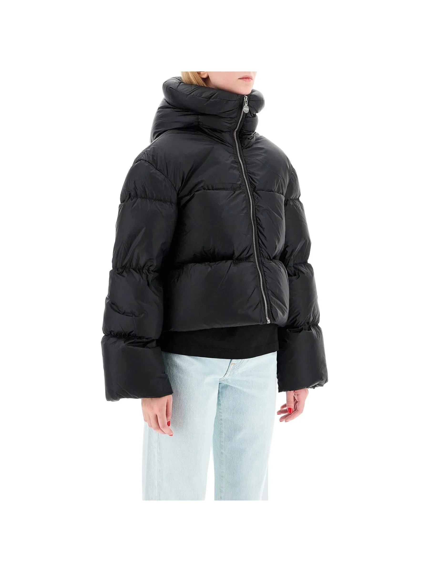 Boxy Hooded Down Jacket