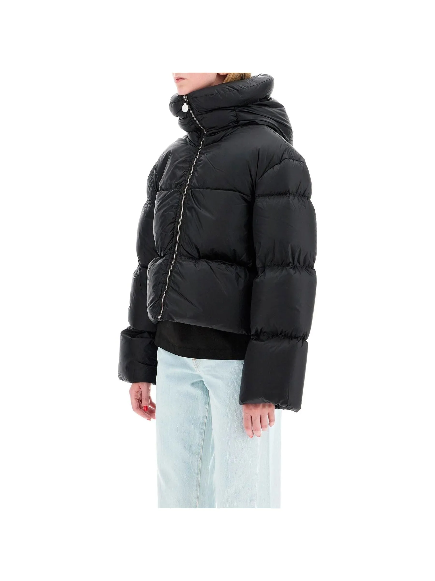 Boxy Hooded Down Jacket