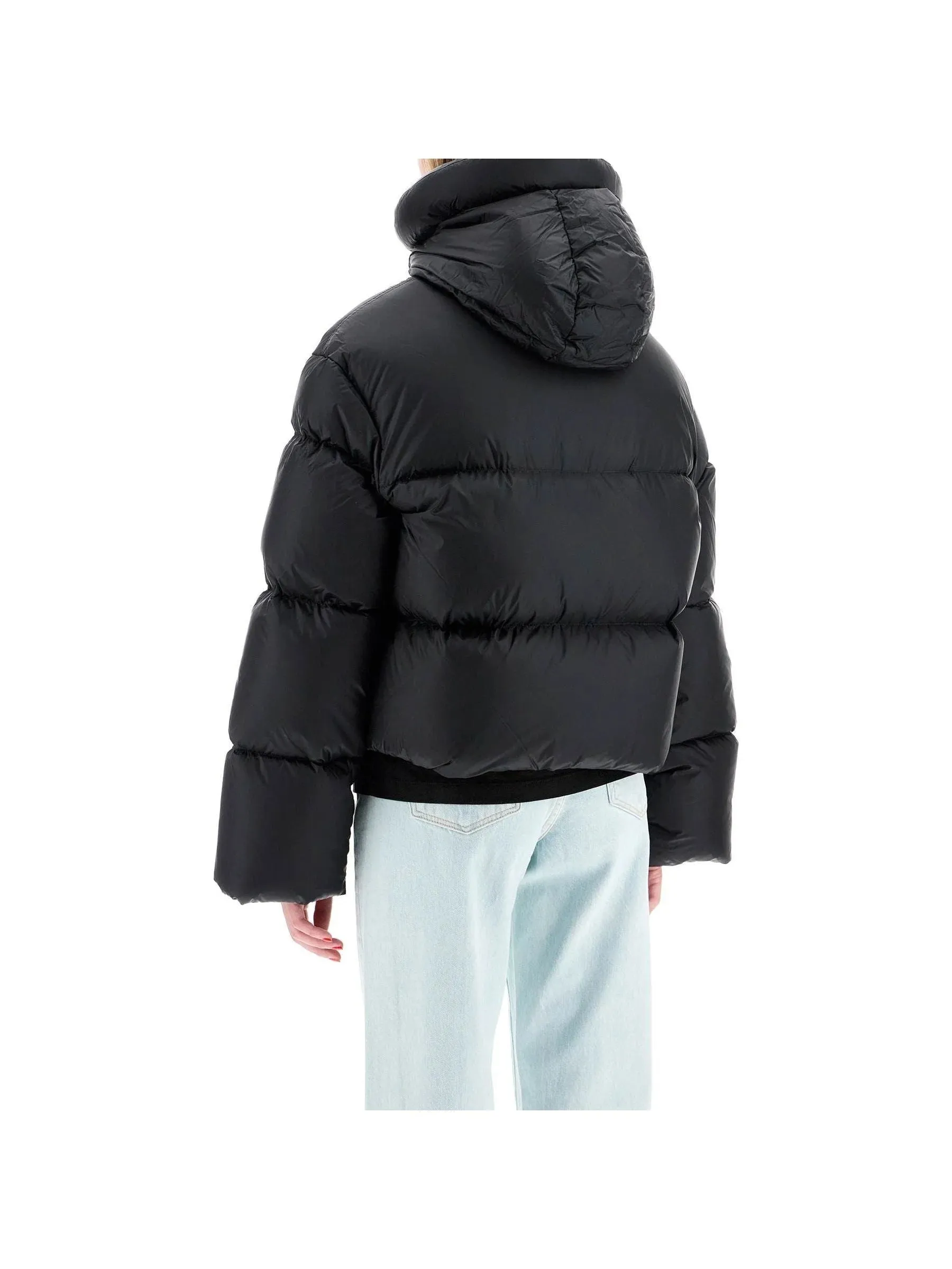Boxy Hooded Down Jacket