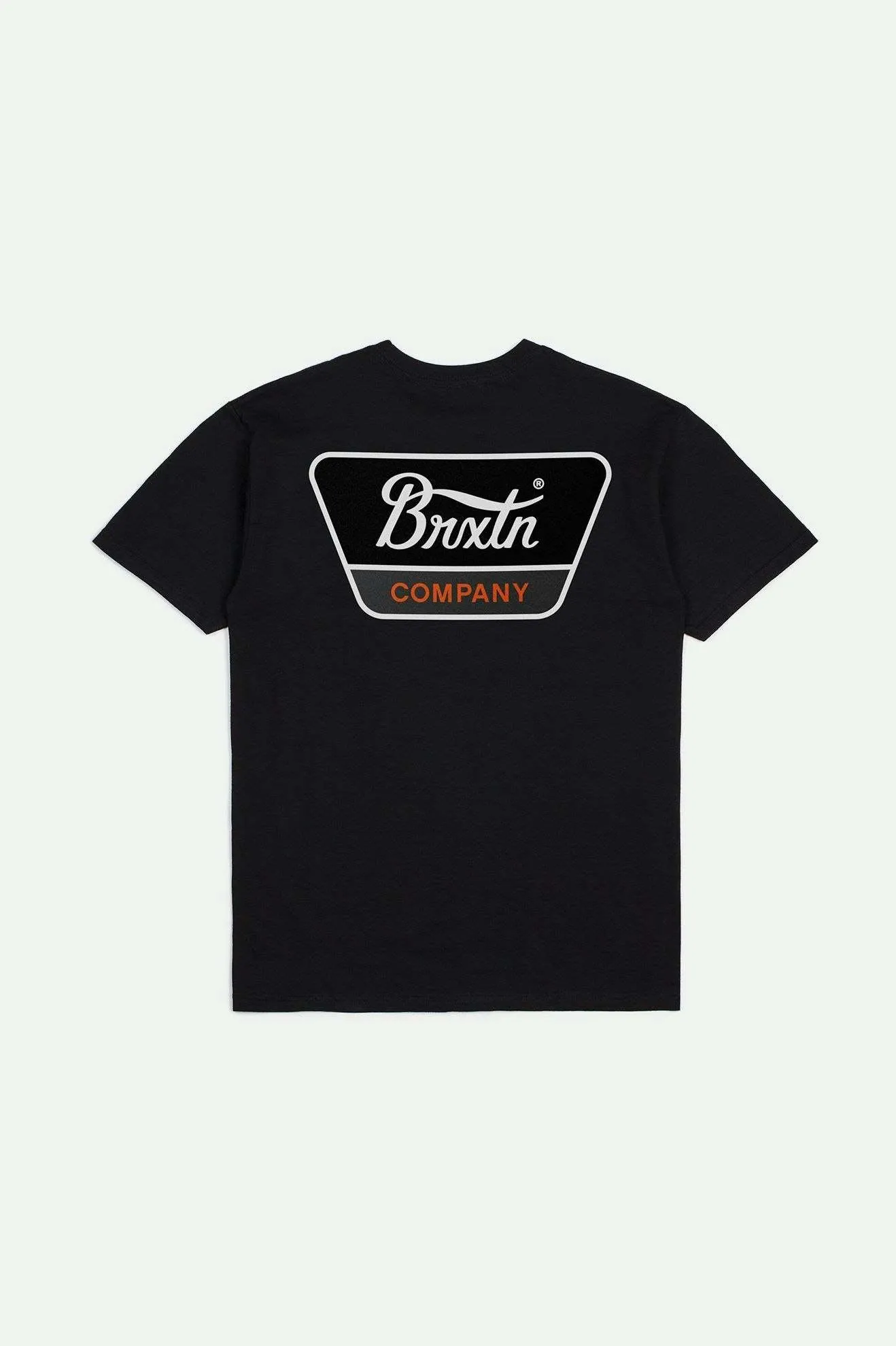 Brixton Linwood S/S Standard T-Shirt - BLACK/ORANGE/WHITE