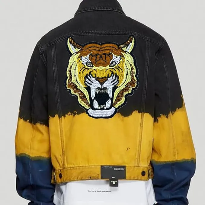 Brown and Gold Tiger Head Large Patch