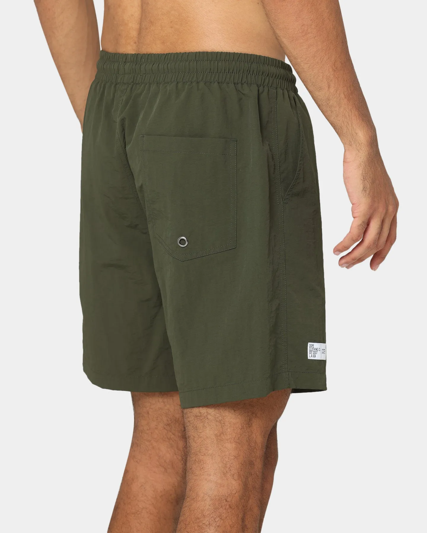 DOPE Miami Nylon Shorts Forest Green