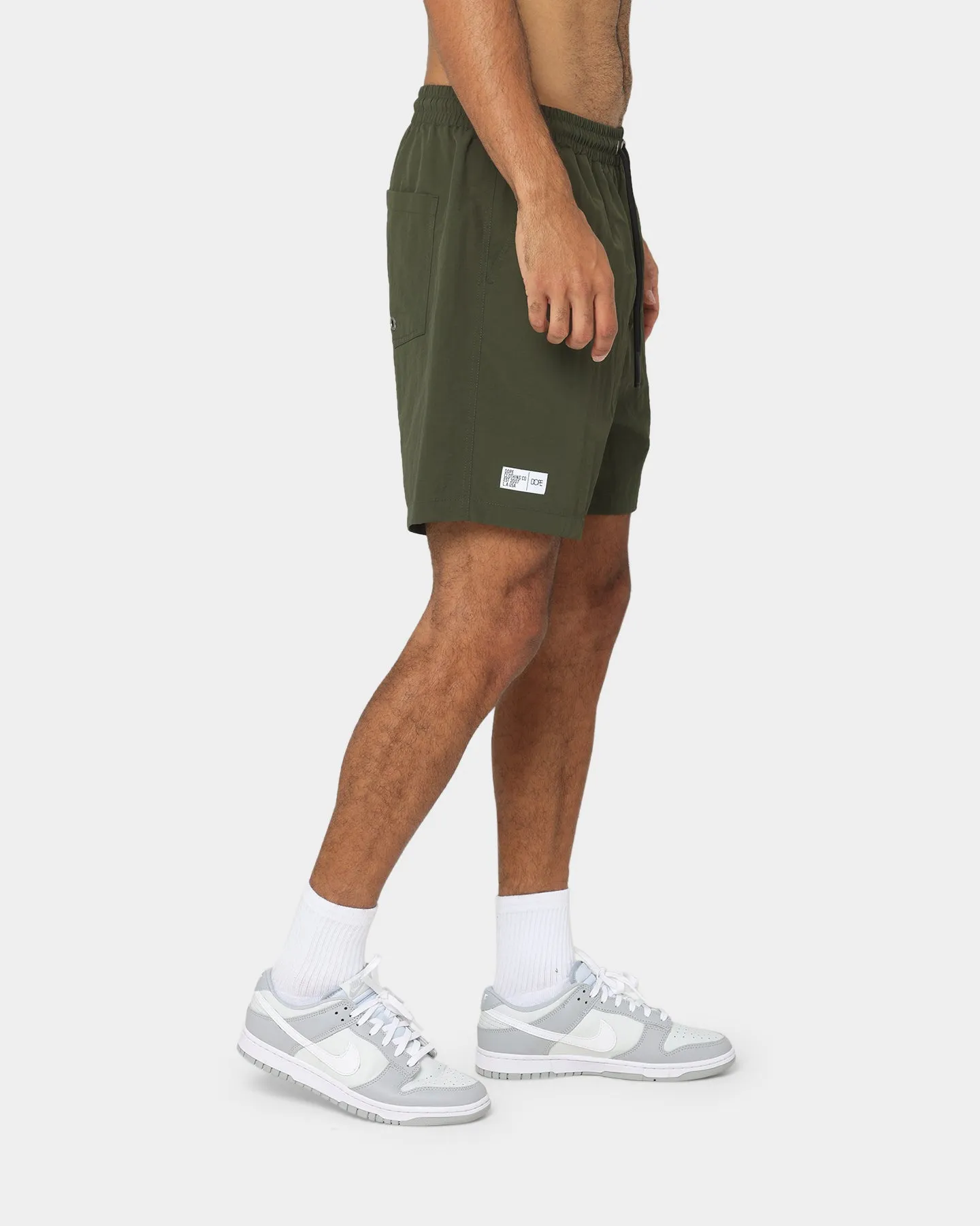 DOPE Miami Nylon Shorts Forest Green