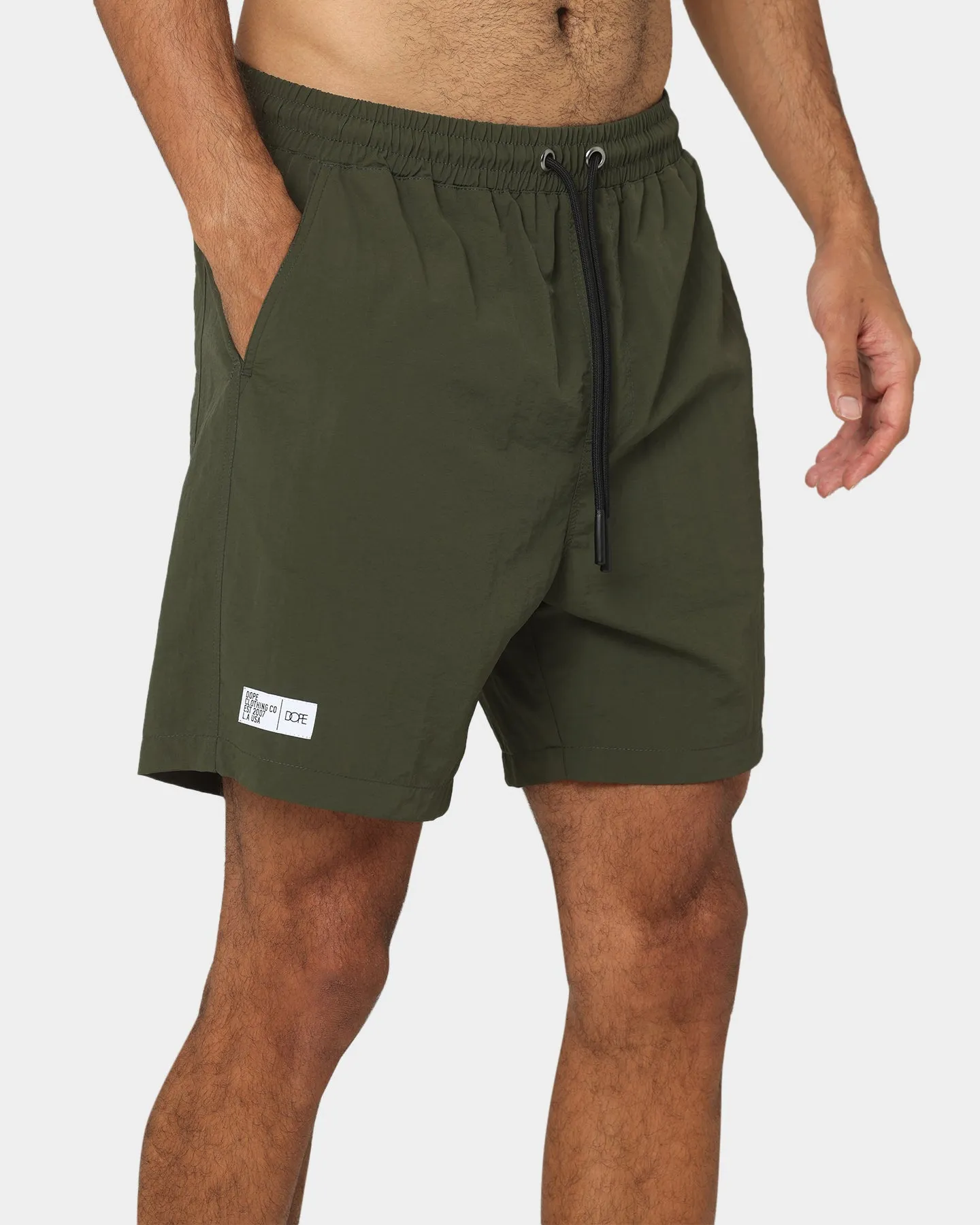 DOPE Miami Nylon Shorts Forest Green