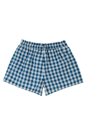 Frugi Catarina Shorts in Deep Sea Check