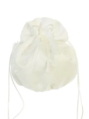 Girls Ivory Pearl Daisy Flower Satin Stylish Communion Purse