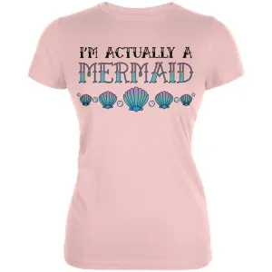 Halloween I'm Actually a Mermaid Juniors Soft T Shirt