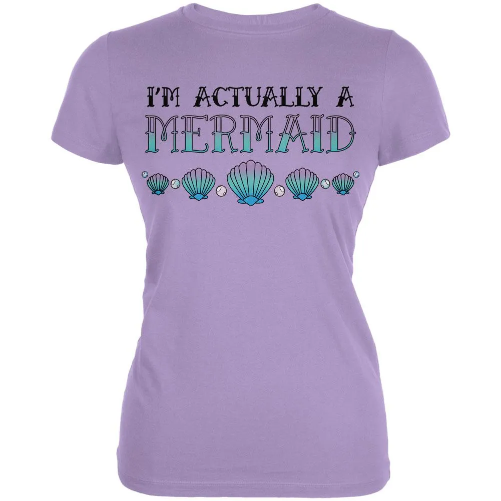 Halloween I'm Actually a Mermaid Juniors Soft T Shirt