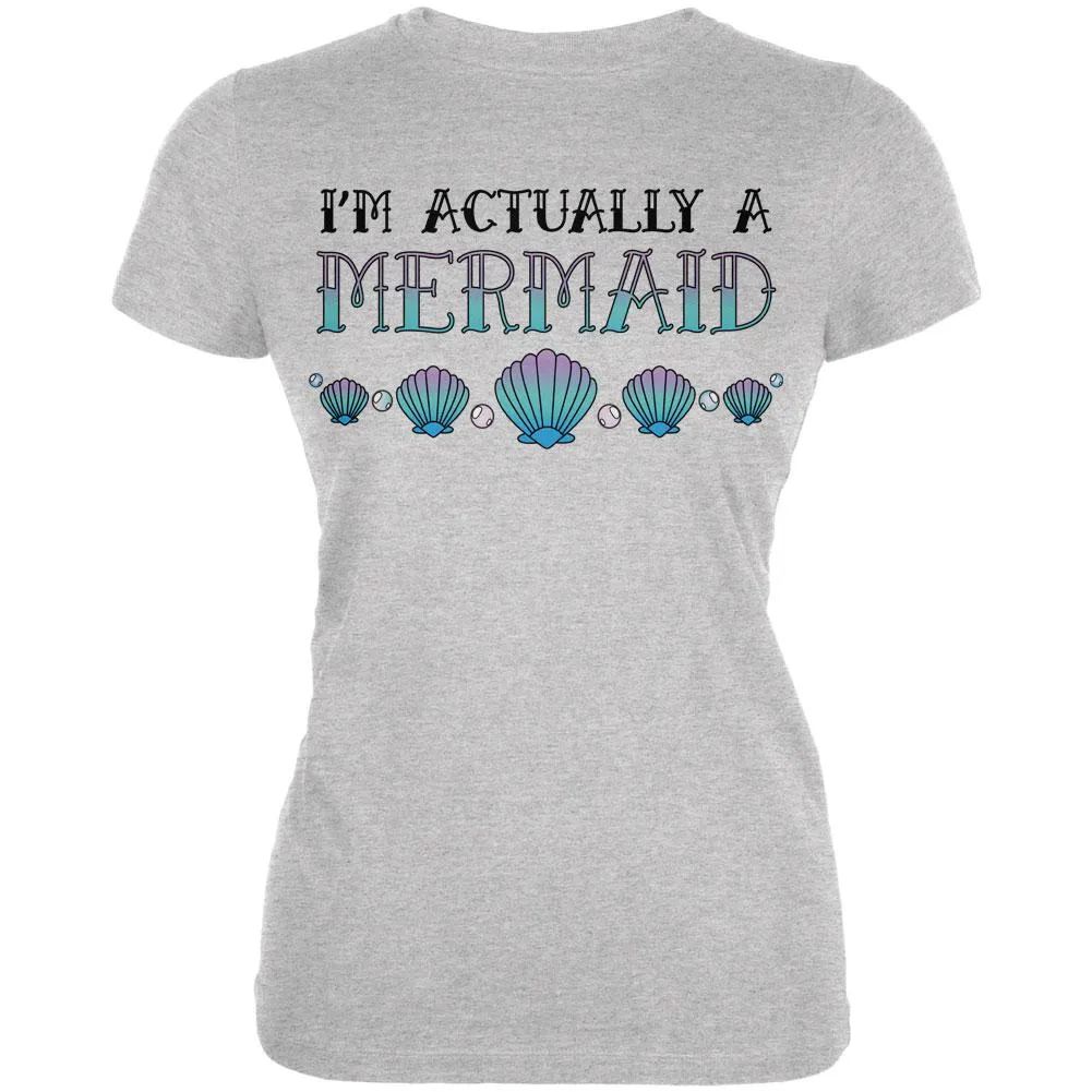 Halloween I'm Actually a Mermaid Juniors Soft T Shirt