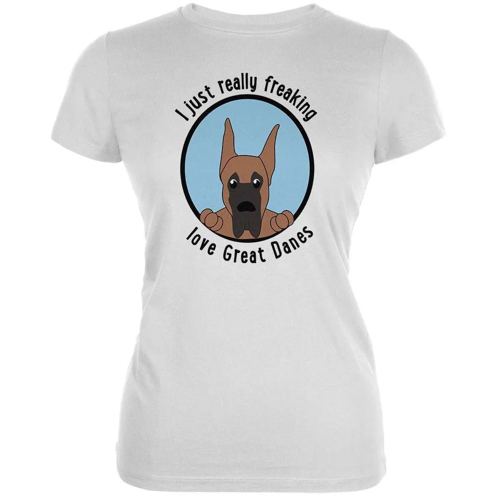 I Just Love Great Danes Dog Juniors Soft T Shirt