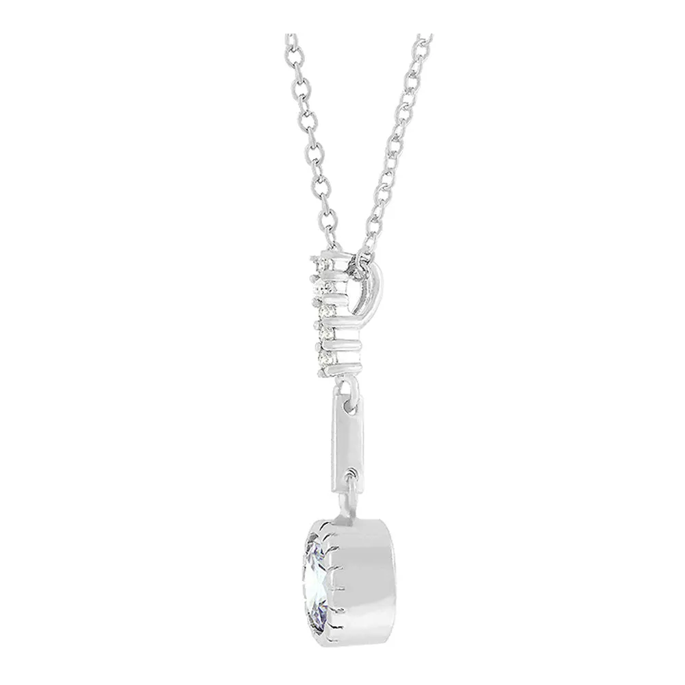 J Goodin Cubic Zirconia Classic Contemporary Fashion Style Lavender Drop Pendant For Women