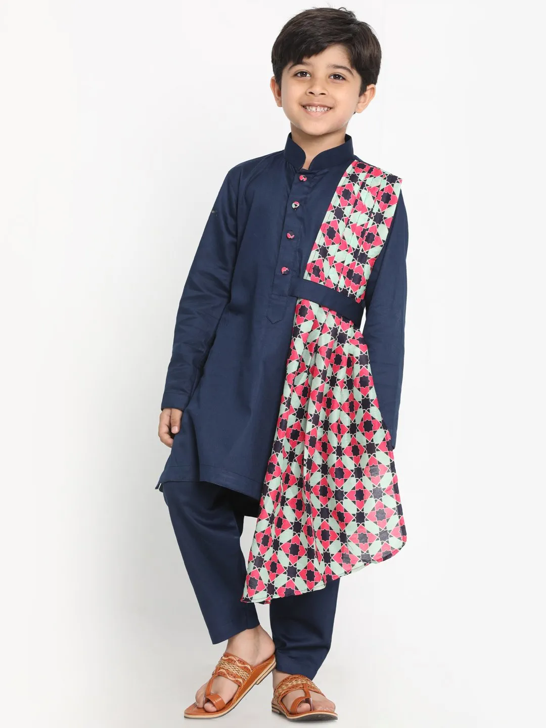 Kurta Pyjama Set for Boys with Dupatta - JBN Creation