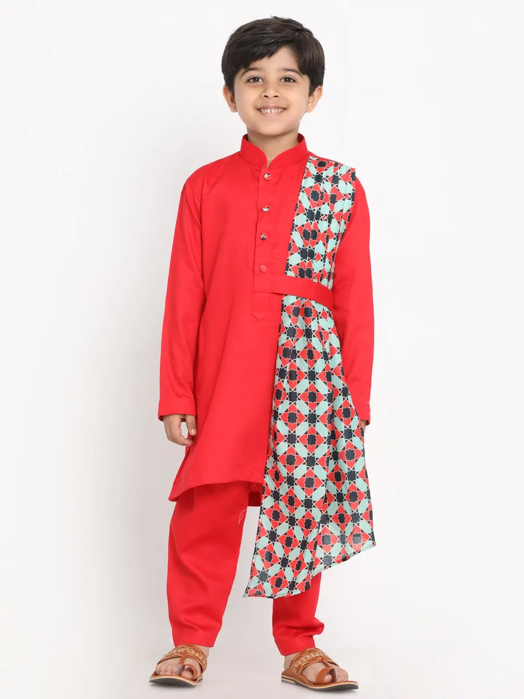 Kurta Pyjama Set for Boys with Dupatta - JBN Creation