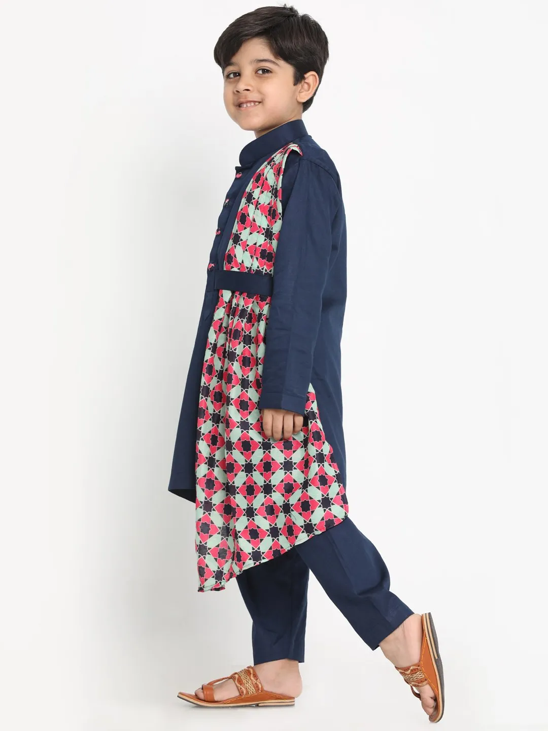 Kurta Pyjama Set for Boys with Dupatta - JBN Creation