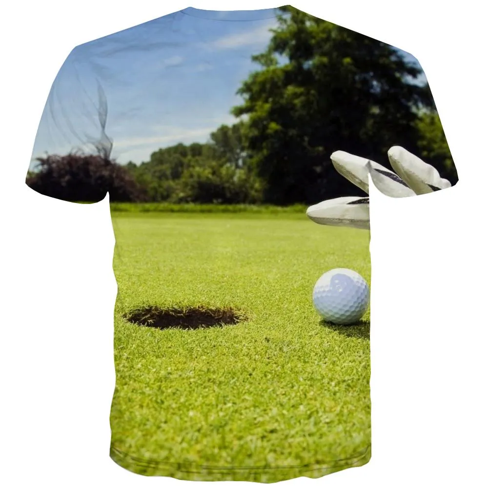Lawn T-shirt Men Golf Tshirt Printed Forest T shirts Funny Natural Tshirt Anime Game Tshirts Casual
