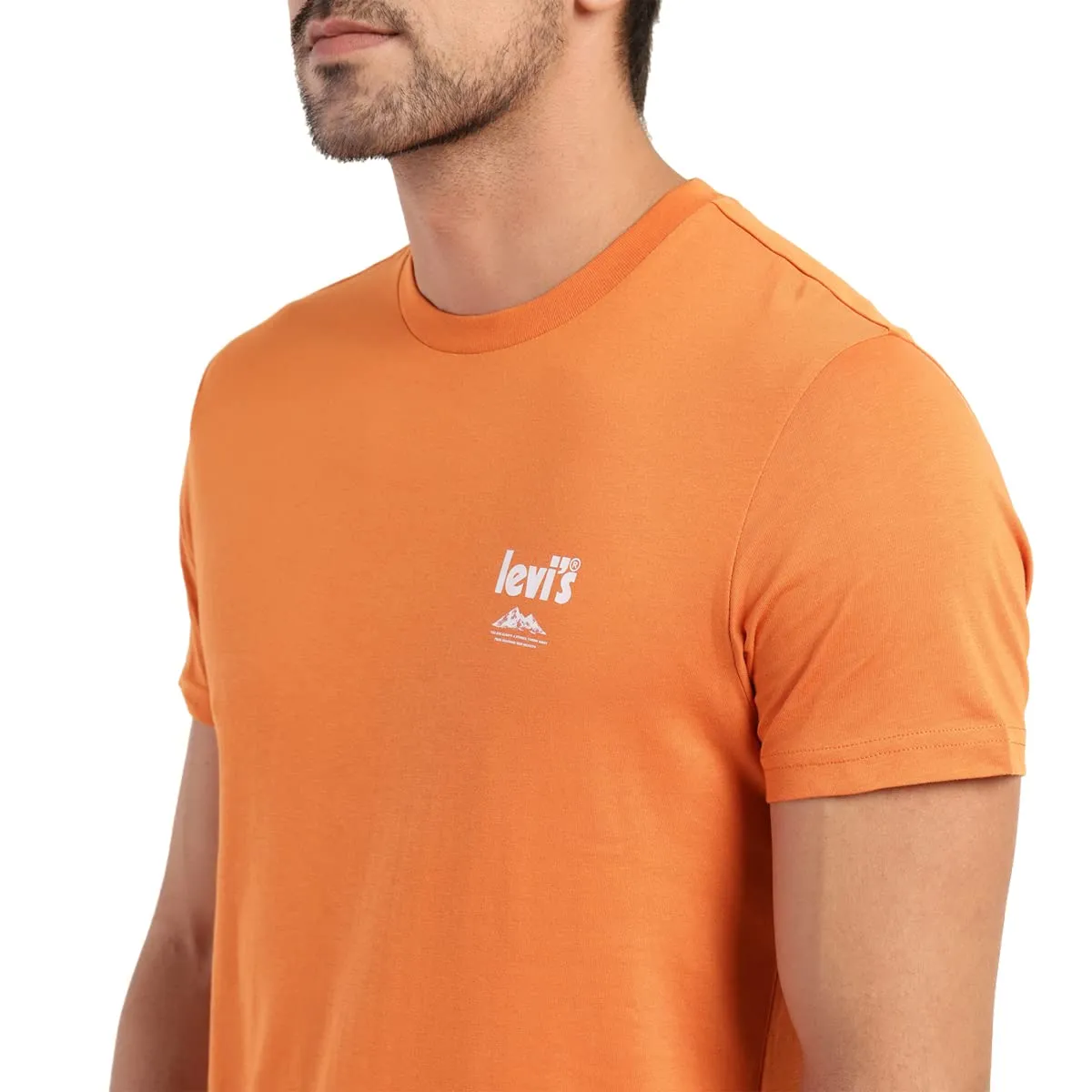 Levi's Men's Solid Regular Fit T-Shirt (16960-0900_Burnt Orange S)