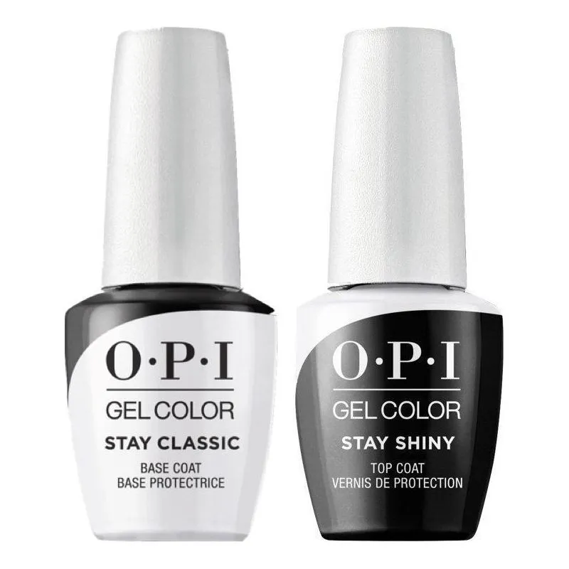 OPI GelColor Stay Classic And Shiny Base & Top Coat Duo Pack