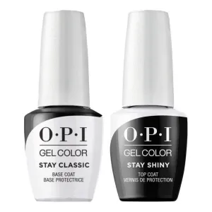 OPI GelColor Stay Classic And Shiny Base & Top Coat Duo Pack