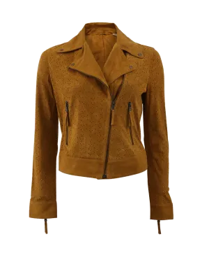 Perforated Suede Jacket