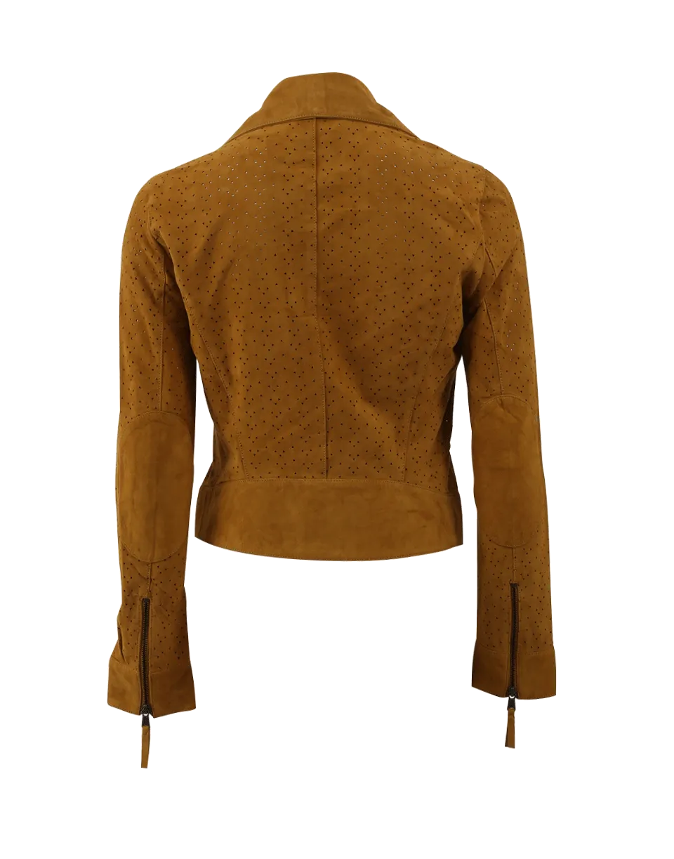 Perforated Suede Jacket
