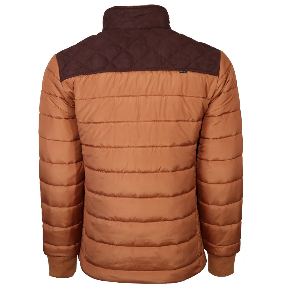 "Hooey Puffer Jacket" Tan w/ Brown