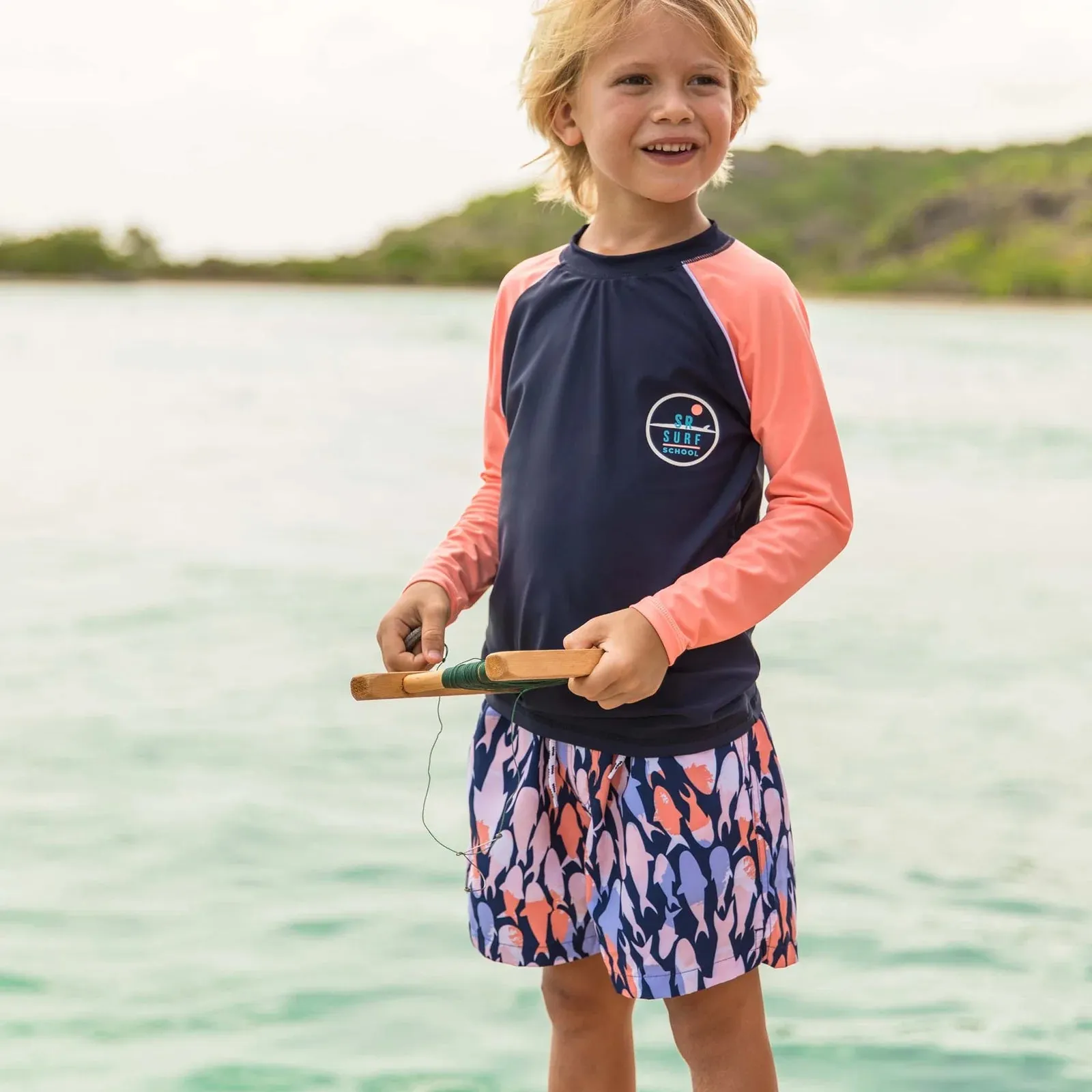 Snapper Rock Fish Frenzy Volley Board Shorts