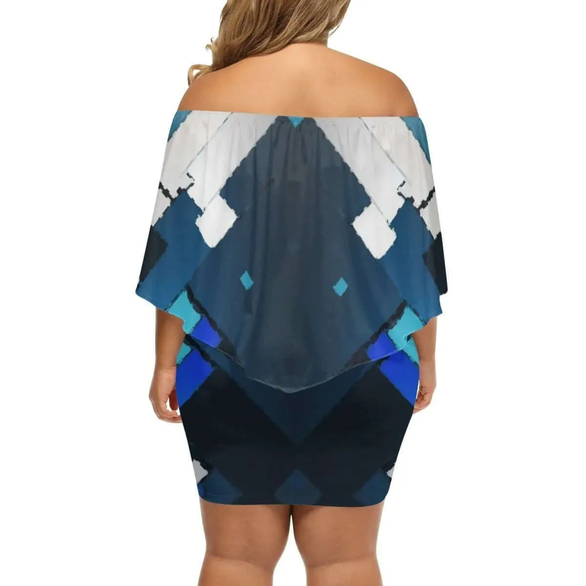 Stylish Azure Mosaic Dress