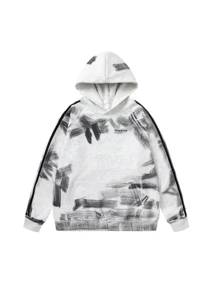 Thesupermade Dirty Brush Painted Graffiti Hoodie