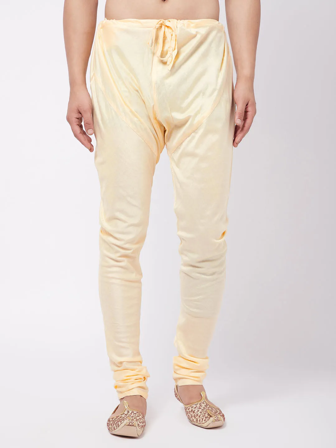 VASTRAMAY Men's Gold Viscose Pyjama