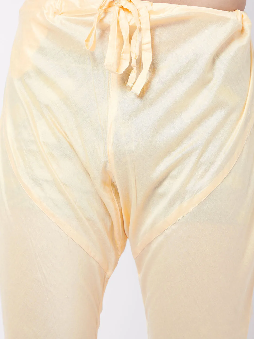 VASTRAMAY Men's Gold Viscose Pyjama