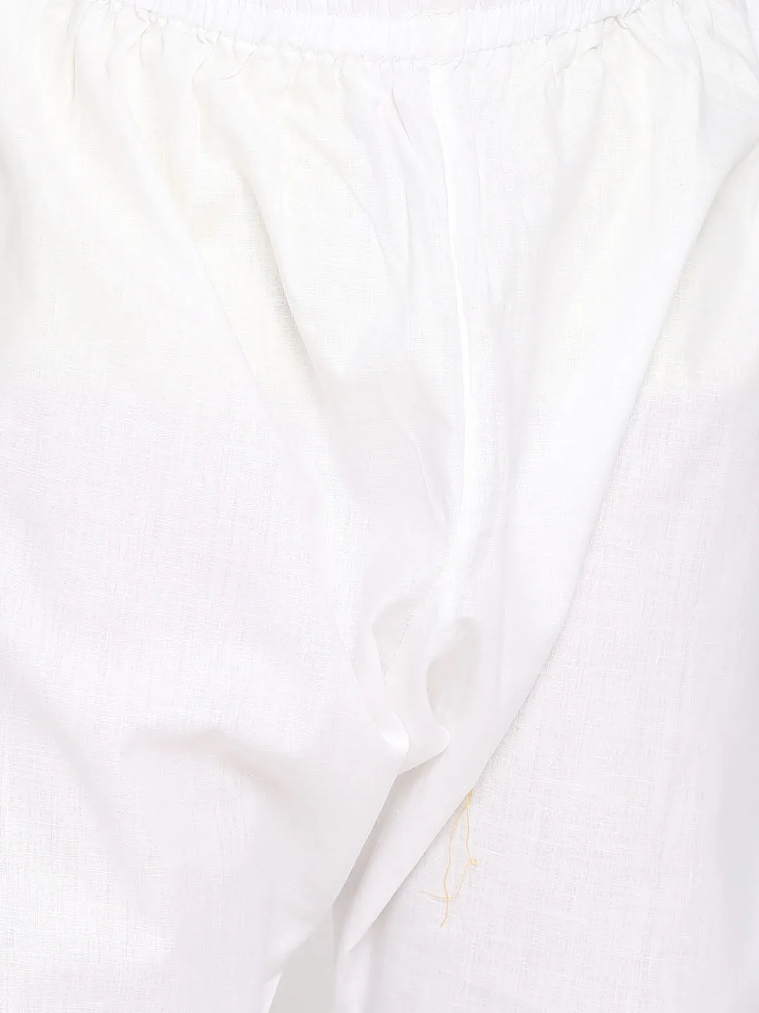 VASTRAMAY Orange Pure Cotton Chikankari Kurta Pyjama Baap Beta