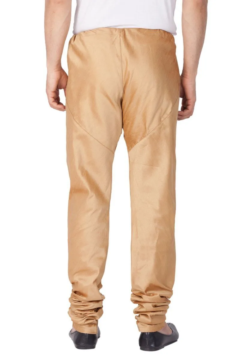 VM By VASTRAMAY Men's Gold Cotton Silk Blend Pyjama